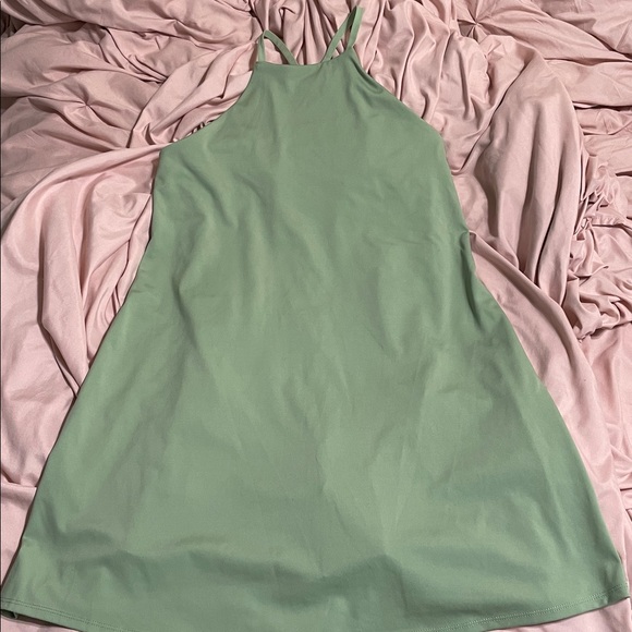 Madewell 2.0 MWL Flex Fitness Dress NWOT Mint Green Size Med Strappy Criss Cross - Picture 9 of 11